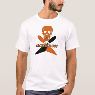 T-shirt Crâne et archéologie croisée de truelles