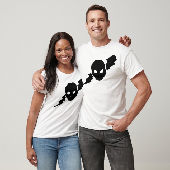 T-shirt Crâne et boulon d'éclairage ! (Unisexe)