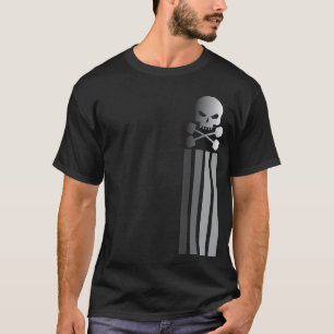 T-shirt Crâne et chemise d'haltère - chemise de rayures