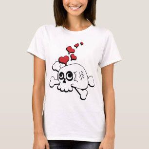T-shirt Crâne et coeurs