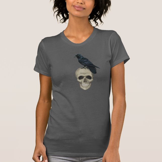 T-shirt Crâne et corbeau (Devant)