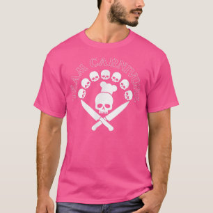 T-shirt crâne et couteaux barbecue saison humour cuisine f