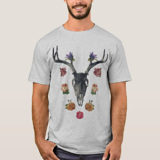 T-shirt Crâne et fleurs