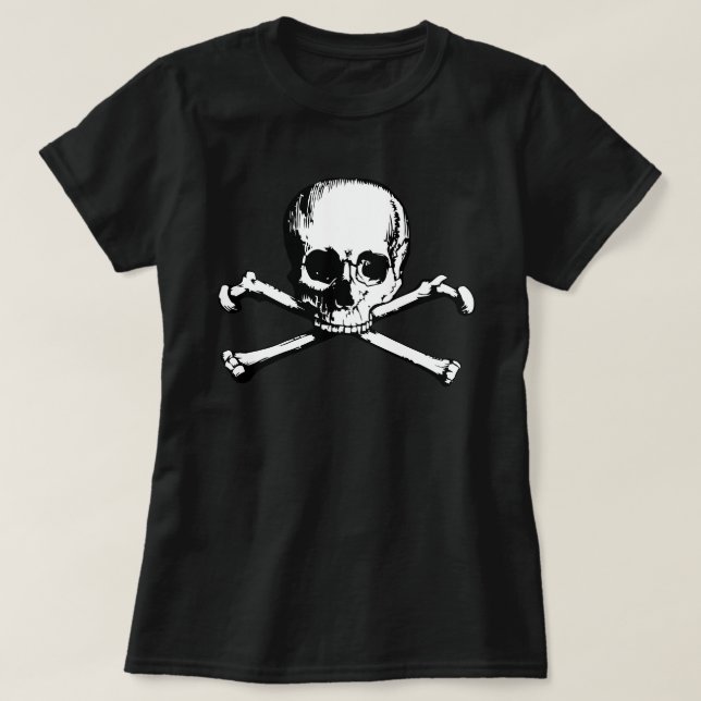 T-Shirt Crâne Et Os (Design devant)