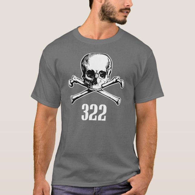 T-shirt Crâne et os 322 (Devant)