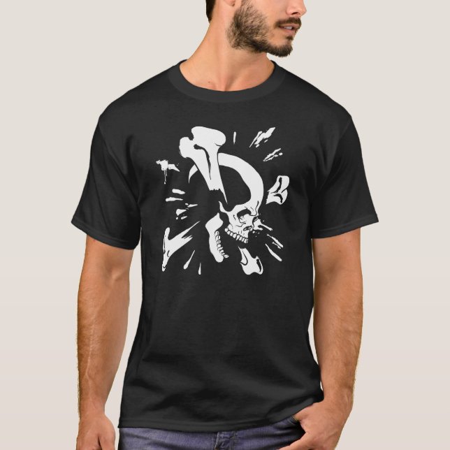 T-shirt Crâne et os croisés (Devant)