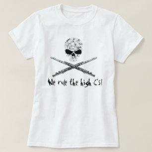 T-shirt crâne et os croisés de cannelure