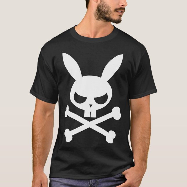 T-shirt Crâne et os croisés de lapin Deathbunny Classic T- (Devant)