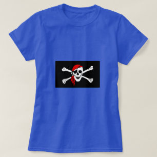 T-shirt Crâne et os croisés de pirate avec le Bandana