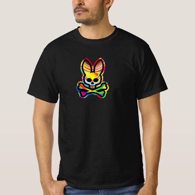 T-shirt Crâne et os croisés Mauvais lapin d'horreur lapin (Devant)