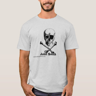 T-shirt Crâne et pirate personnalisés d'os croisés