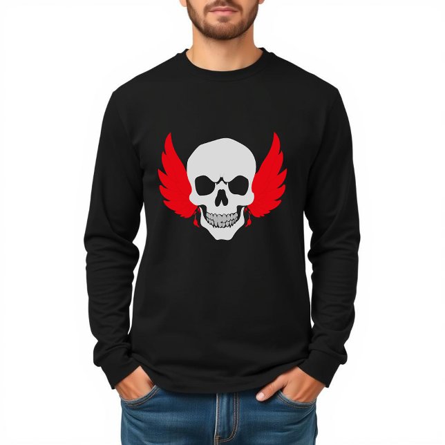 T-shirt Crâne et Plumes d'Art (Créateur téléchargé)