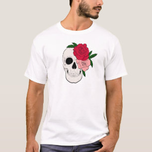 T-shirt Crâne et Rose