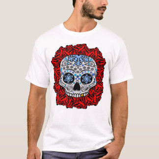 T-shirt Crâne et roses de sucre