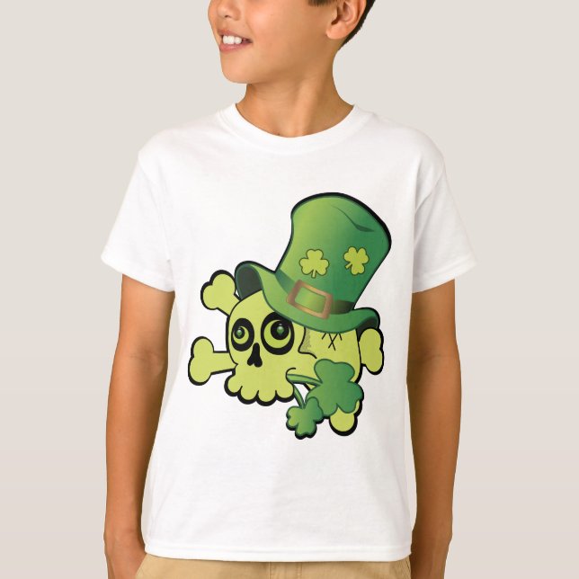 T-shirt Crâne et Shamrock (Devant)