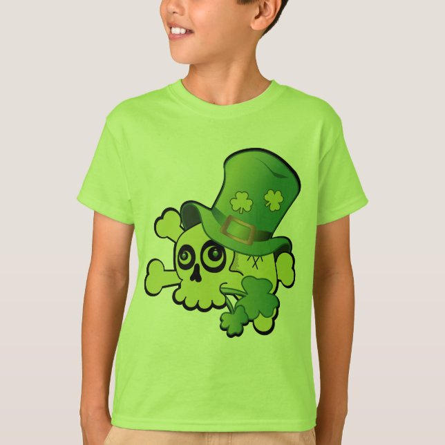 T-shirt Crâne et Shamrock (Devant)