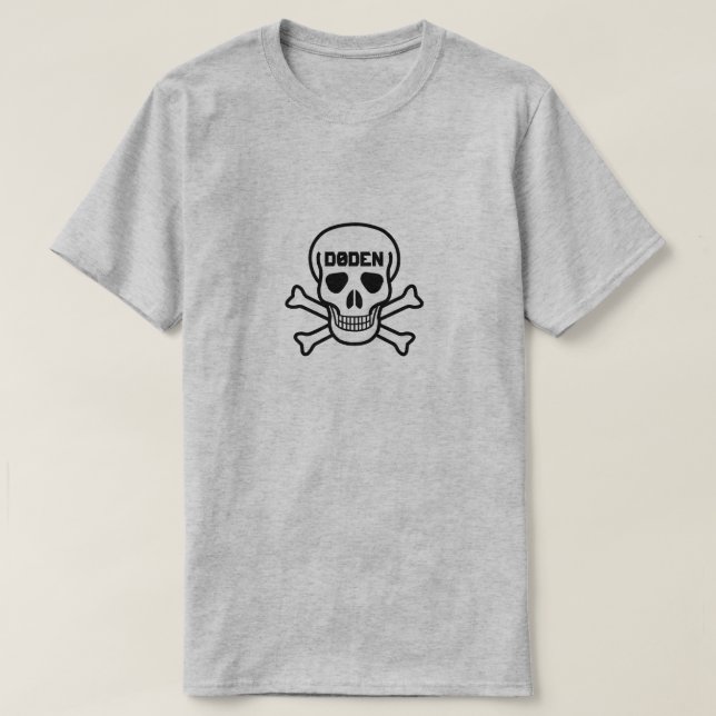 T-shirt Crâne et texte Døden (Design devant)