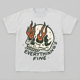 T-shirt Crâne Flamboyant Graphique Sarcastique Vintage Gru
