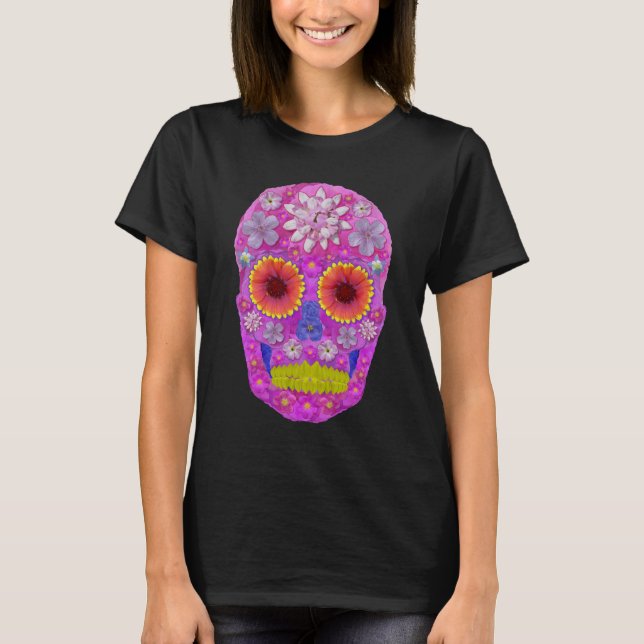 T-shirt Crâne Fleur 2 (Devant)