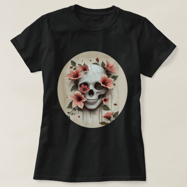 T-shirt Crâne floral (Design devant)