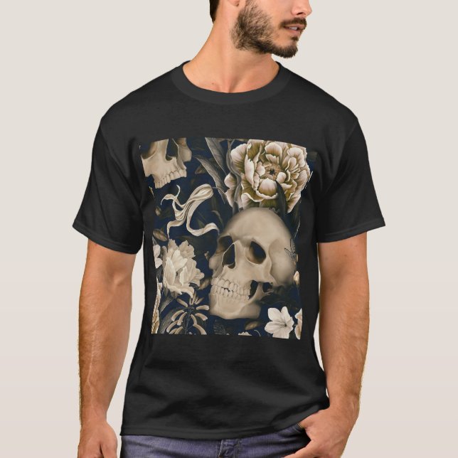 T-shirt crâne floral (Devant)