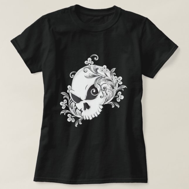 T-shirt Crâne floral (Design devant)