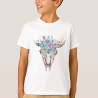 Crâne floral de Boho coloré