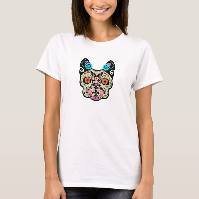 T-shirt Crâne Frenchie de sucre (Devant)