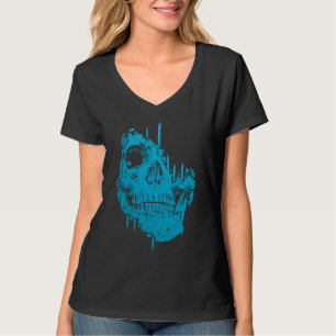 T-shirt Crâne Gelé : Décomposition Bleue Siniestre