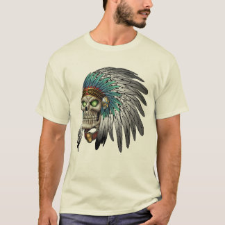 T-shirt Crâne gothique tribal indien indigène