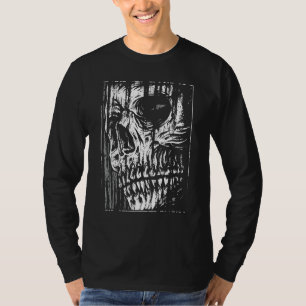 T-shirt Crâne gris foncé Goth Occulte Gothique Hor esthéti