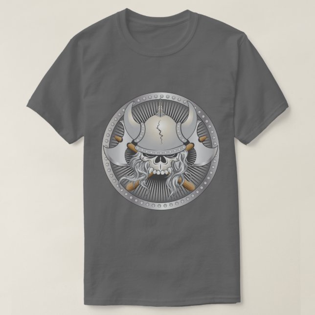 T-shirt Crâne guerrier viking (Design devant)