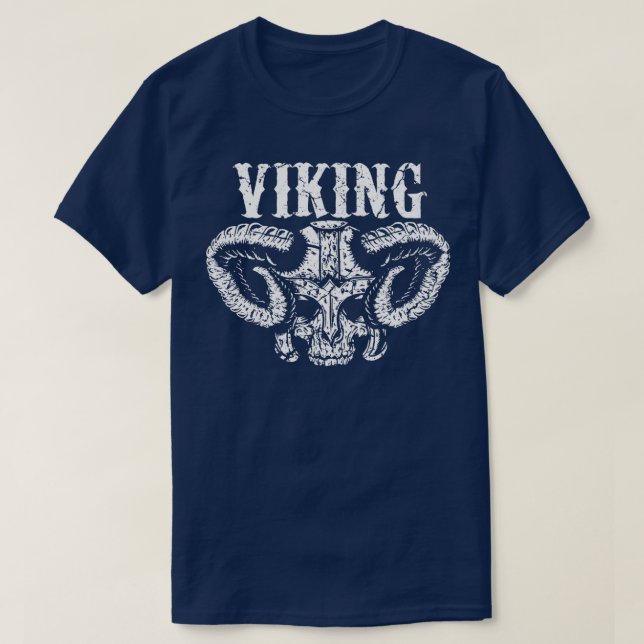 T-shirt Crâne guerrier viking (Design devant)