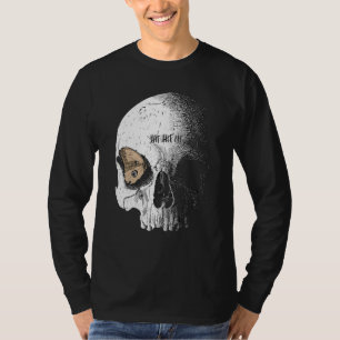 T-shirt Crâne humain avec papillon dans son oeil Goth