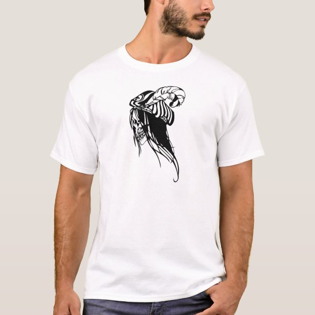 T-shirt Crâne humain féminin (Devant)