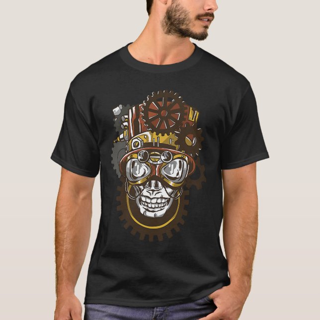 T-shirt Crâne Imaginaire Steampunk (Devant)