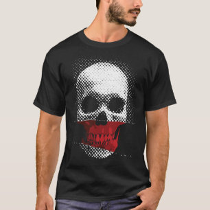 T-shirt Crâne infrarouge : conception pointillée dans des 