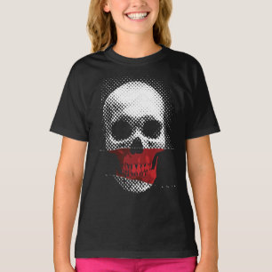 T-shirt Crâne infrarouge : motif pointillé dans des nuance
