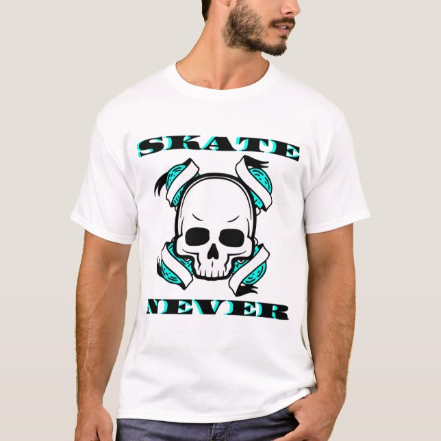 T-shirt crâne jamais mourir (Devant)