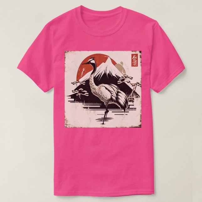 T-shirt Crane japonaise6 (Design devant)