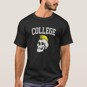 T-shirt Crâne Jaune Mohawk Archer College Police Funny Pre