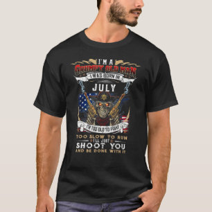 T-shirt Crâne Je suis un vieil homme grincheux Je suis né