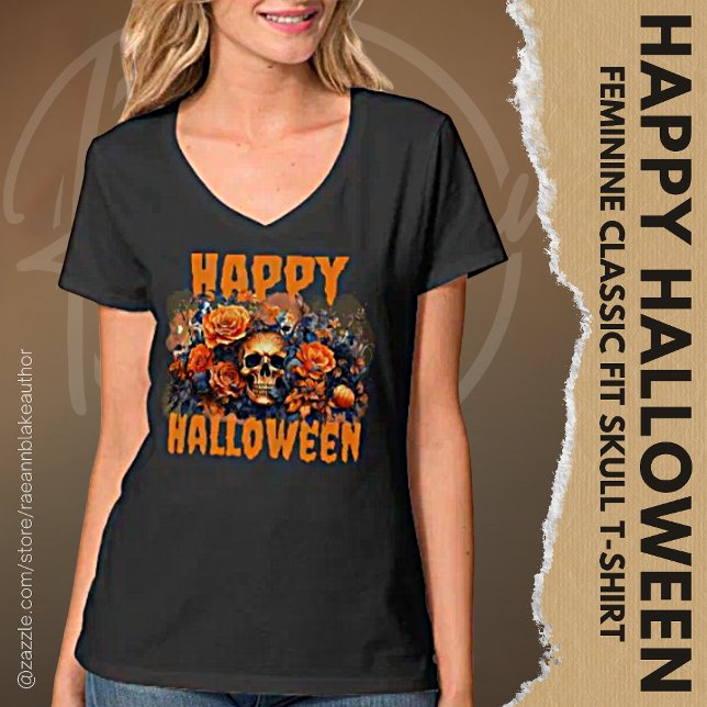 T-Shirt crâne Joyeux Halloween (Créateur téléchargé)