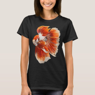 T-shirt Crâne Kawaii dans un bocal à poissons avec Poisson