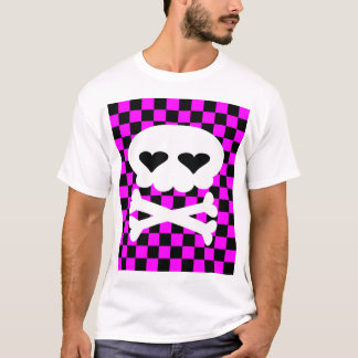 T-shirt Crâne Kawaii Rave Damier