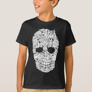 T-shirt Crâne Kitty Skeleton Costume d'Halloween Scandale 