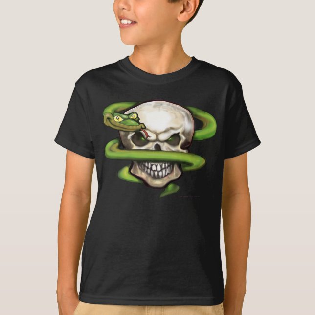 T-shirt Crâne mal du serpent (Devant)