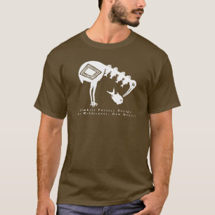 T-shirt Crane Manger Poisson - Mimbres Poterie Design T-sh