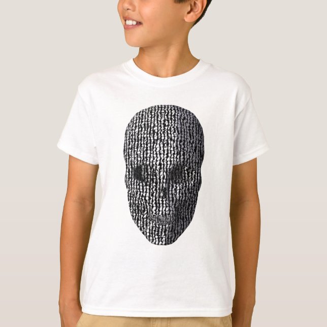 T-shirt Crâne marbré noir et blanc (Devant)