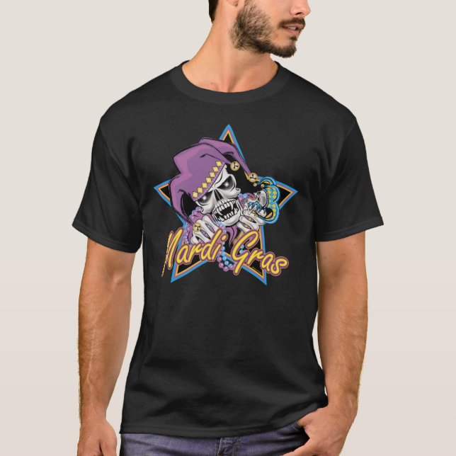 T-shirt Crâne Mardi Gras Jester (Devant)